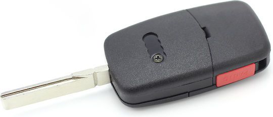 Carguard Audi Калъф За Ключ Switchblade 2+1 Бутона Бутон За Паника Батерия Cr 2032