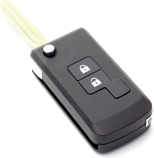 Nissan 2+1 Button Folding Key Case Square Model Modified