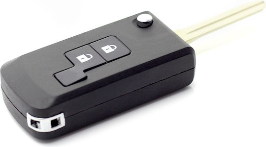 Nissan 2+1 Button Folding Key Case Square Model Modified