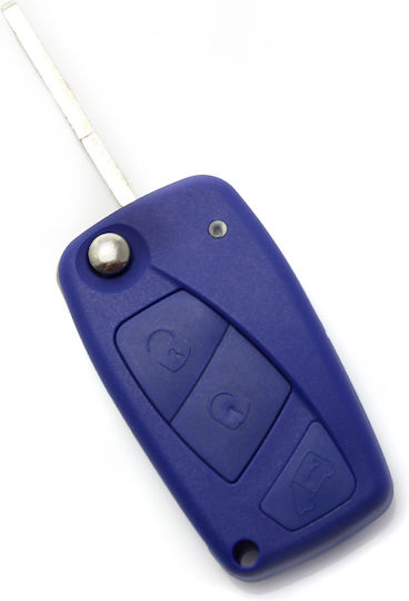 Fiat Knife-type Key Case 3 Buttons Blue