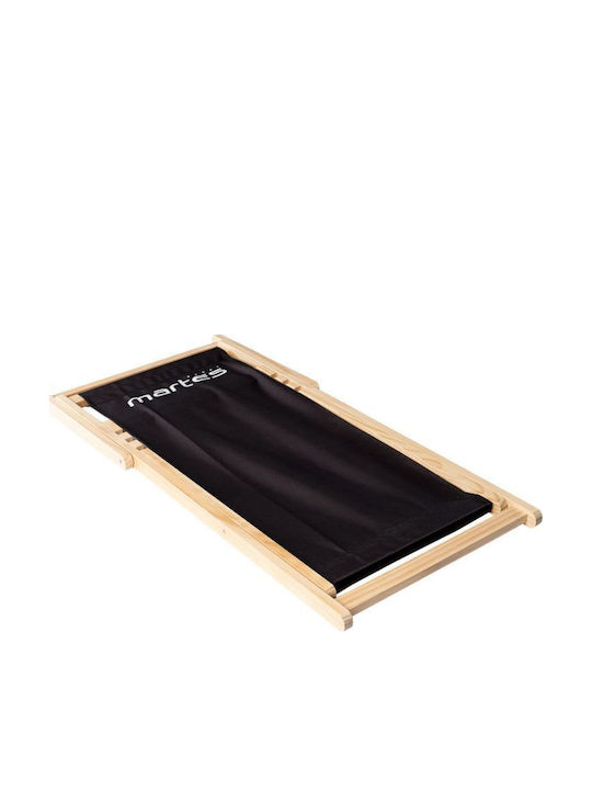 Deckchairs Wooden with Black Fabric 101x71x57cm
