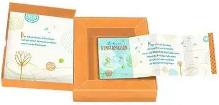 Coppenrath Gift Money Box 922966 2-92 Message Clip Banknotes Orange Blue 12 Cm