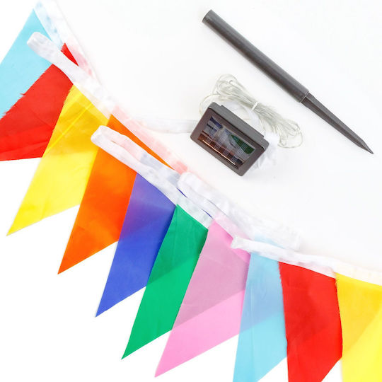 Solarleuchten Licht Girlande Flag 4 M 35 Bunte LEDs
