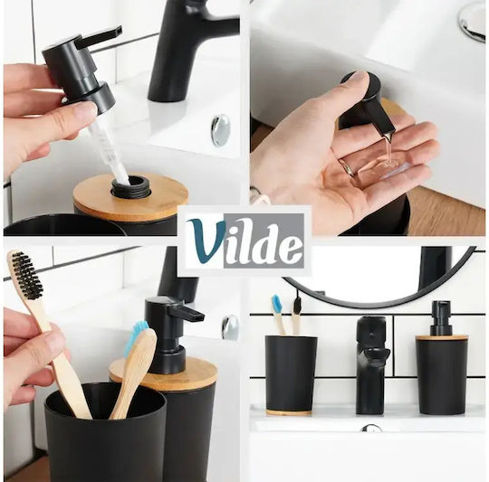 Orion Bamboo Black Bathroom Accessory Set 3 Pieces