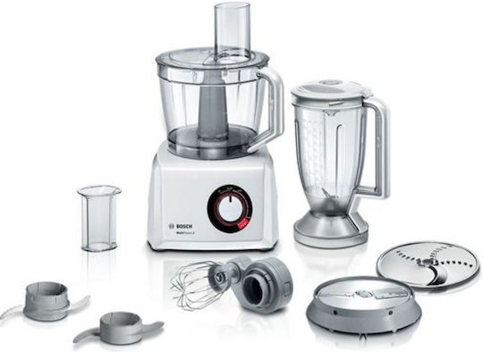 Bosch Multifunctional Food Processor 1000W with Pot 3.9lt and Jug Blender White