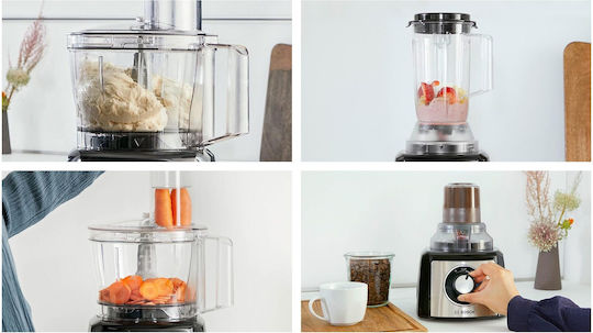 Bosch Multifunctional Food Processor 800W with Pot 2.3lt and Jug Blender Black