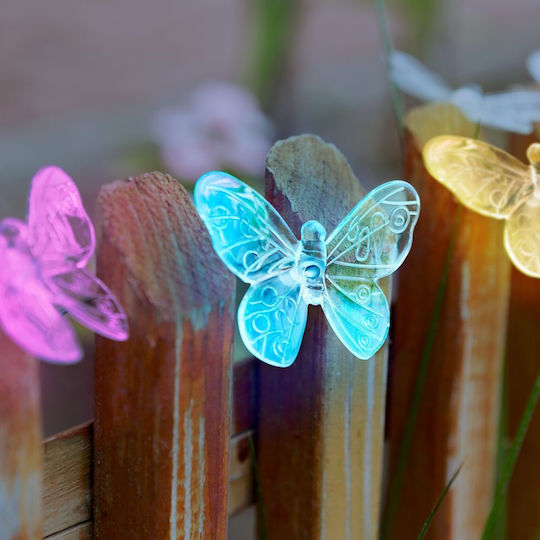 Solar Led Light Butterflies 2.9 m 10 Colored Leds