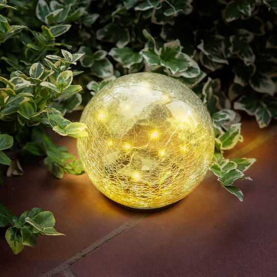 Solarleuchte Glas Kugel Lampe 15 Cm 20 Warm Weiß LEDs