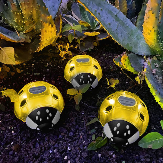 Solar Ladybug Lamp Gelb 14,5 X 12 X 6 Cm 6 Warm White Leds