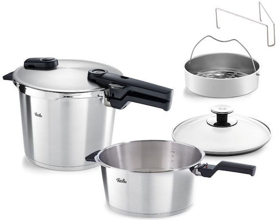 Fissler Vitaquick Premium Бързи готварски тенджери Set Quattro 8лт и 4лт