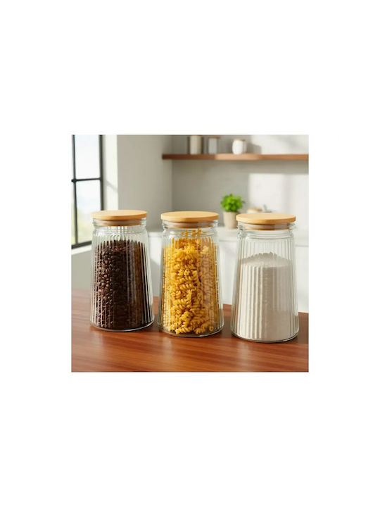 Vilde Vase General Use with Lid Glass Transparent 1000ml