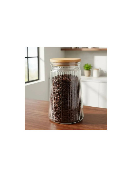 Vilde Vase General Use with Lid Glass Transparent 1000ml