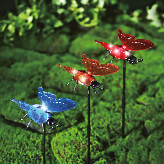 Solarleuchte Schmetterling Mehrfarbig 12 X 6 X 21,5 Cm 4 LED
