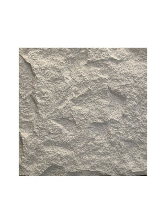 Supergreens Künstliche Wand Pu Stein Obsidian Weiß 120x60x3 cm