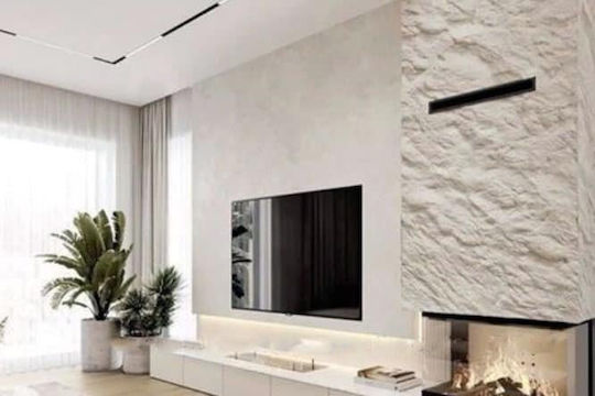 Supergreens Artificial Wall Pu Stone Obsidian White 120x60x3 cm
