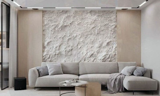 Supergreens Artificial Wall Pu Stone Obsidian White 120x60x3 cm