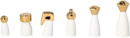 Raeder Wooden Chess Pawns Gold / White 6cm