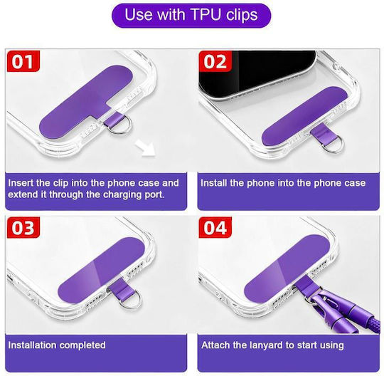 Șnur Pentru Telefon Mobil Xdcase Cu Dublă Cataramă Reglabil Crossbody Gri Închis