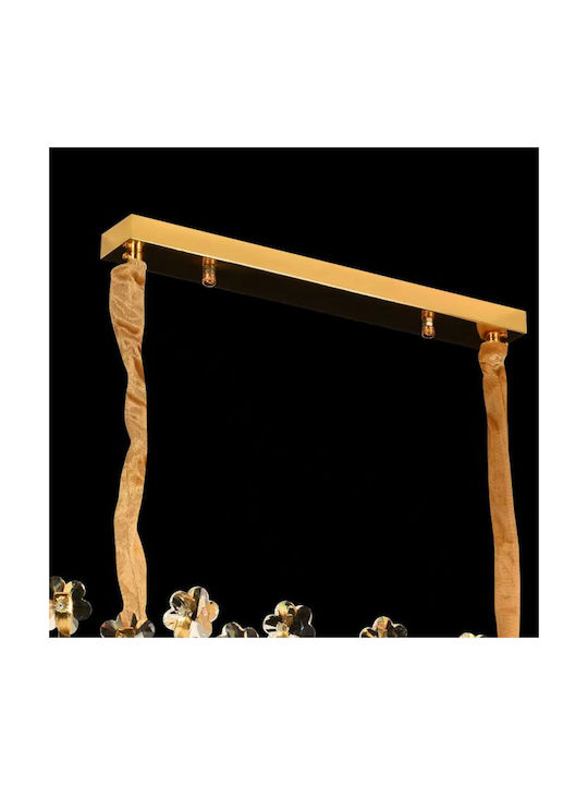 Alista Home Candelabru 9xE14 Ø90cm cu Cristale Auriu AT1CT-IM1P-HT2L-CC6705/900X350GD