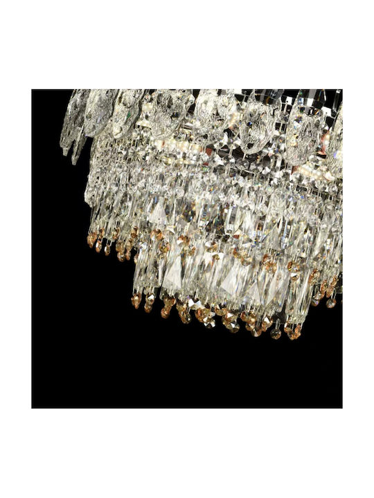 Alista Home Candelabru 9xE14 Ø49cm cu Cristale Transparent AT1CT-IM1P-HT2L-CC6687/500CR