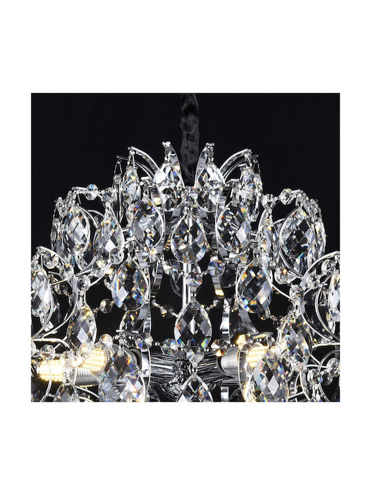 Alista Home Candelabru 5xE14 Ø40cm cu Cristale Transparent AT1CT-IM1P-HT2L-CC9259/5CH