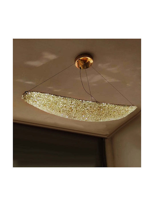 Alista Home Πολυέλαιος Ø80cm με Κρύσταλλα Χρυσός Alista Home Πολυέλαιος Ø80cm με Κρύσταλλα Χρυσός