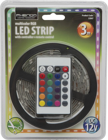 Alista Home Bandă LED 12V RGB Lumină 3m Tip SMD5050 cu Sursă de alimentare & Telecomandă