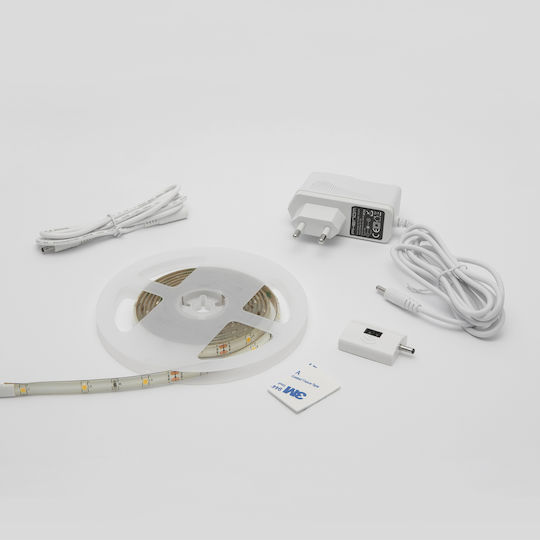 Alista Home Bandă LED 12V Alb Cald Lumină 2m Tip SMD2835 cu Senzor de mișcare & Sursă de alimentare