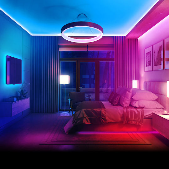 Alista Home Rezistent la apă Bandă LED RGB Lumină 5m Tip SMD5050 cu Sursă de alimentare & Telecomandă