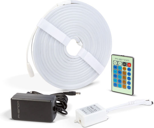 Alista Home Rezistent la apă Bandă LED Alb Cald Lumină 5m Neon Flex cu Sursă de alimentare & Telecomandă