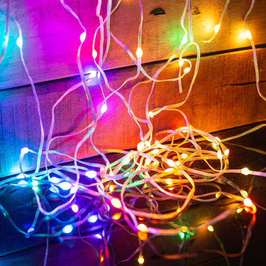 Alista Home Rezistent la apă Inteligent Bandă LED USB 5V RGBIC Lumină 5m cu Sursă de alimentare & Telecomandă