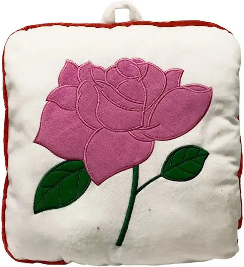 Kids Throw Pillow Chippo 9344-55-2 Mll Rose Design Soft Plush 40 x 40 Cm White Pink
