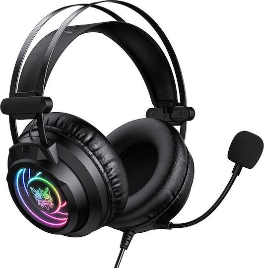 Onikuma X80 Über Ohr Gaming-Headset mit Verbindung 3,5mm / USB Schwarz
