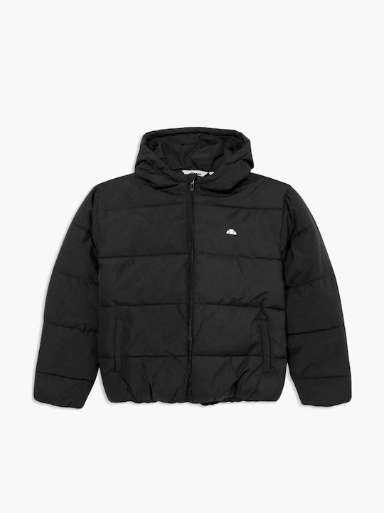 Kinder Steppjacke mit Futter & Kapuze Black