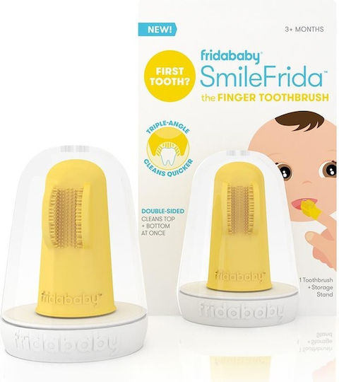 Frida Baby Βρεφική Οδοντόβουρτσα Δακτύλου για 3m+ Κίτρινη