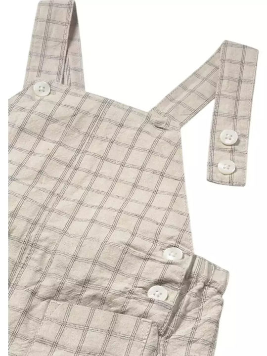 Kinderstoff-Latzhose Beige