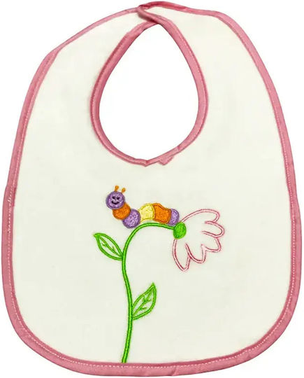 Babybow Лигавник от 100% Памук с бутон White/pink Babybow Лигавник от 100% Памук с бутон White/pink