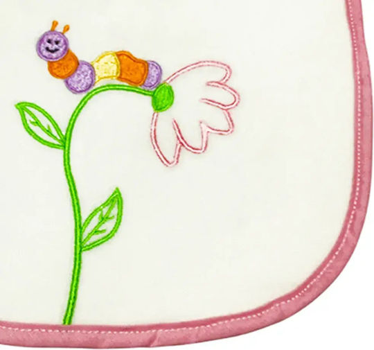 Babybow Лигавник от 100% Памук с бутон White/pink