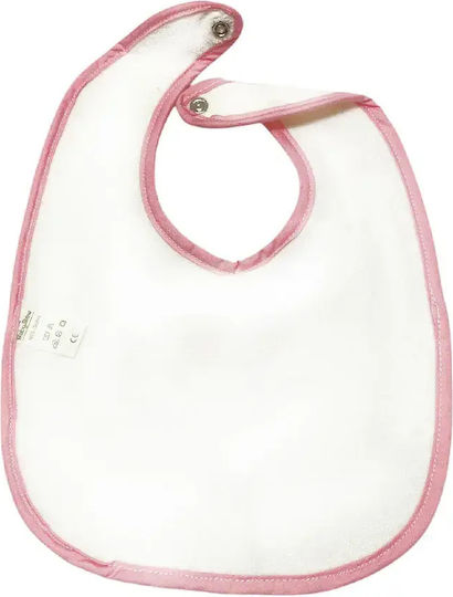 Babybow Лигавник от 100% Памук с бутон White/pink