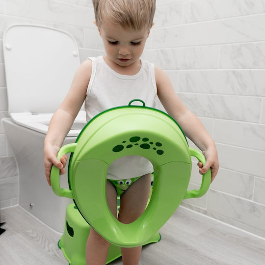 ProBaby Toddler Toilet Seat Little Trainer Seat with Handles Green