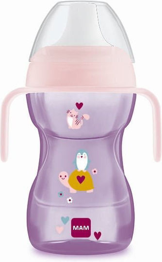 Mam Fun To Drink Night Cana de antrenament pentru bebeluși Plastic cu mânere Violet pentru 8m+m+ 270ml 463G