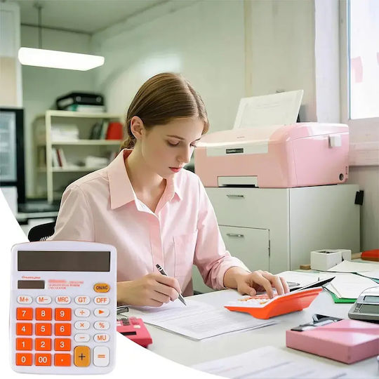 Osalo Calculator 12 Cifre în Culoarea Roz 1buc