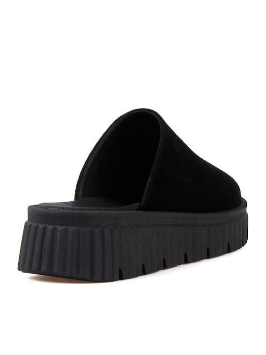Papuci Pentru Femei De Catifea Închiși Negri Sib-2050-(sblk)