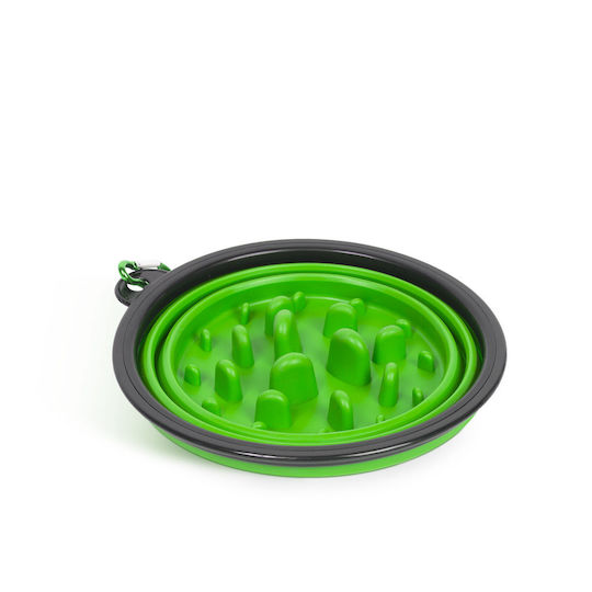 Alista Home Bol din Silicon pentru Hrănire Lentă Câine și Pisică 1lt Verde
