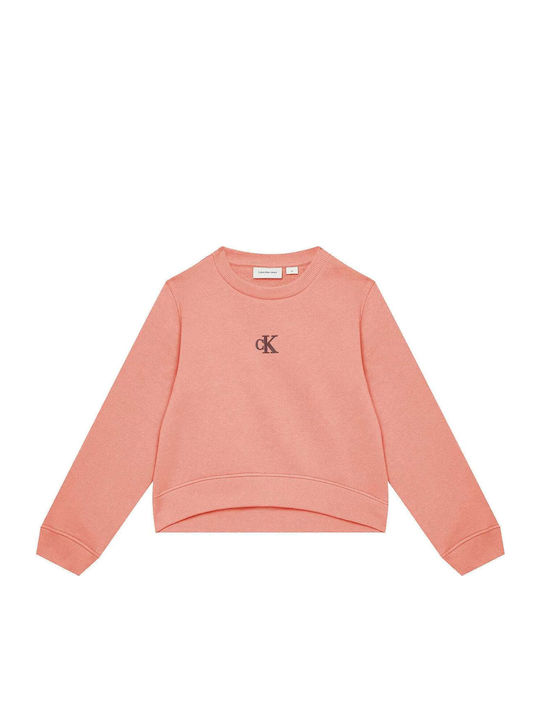 Fleece Lined Kids Sweatshirt Pink IG0IG02639 VAZ