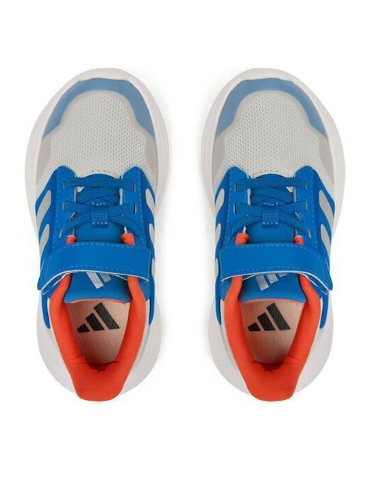 Tensaur Run 3.0 Kids Sports Shoes with Hoop & Loop Closure Grey One Silver Metallic Bright Royal