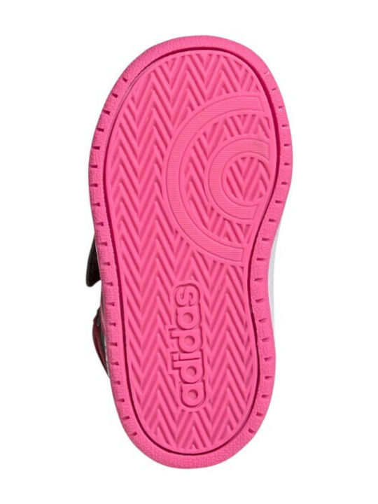 Hoops Hoops 2.0 Kids Sports Shoes Basketball with Hoop & Loop Closure Grey Five / Screaming Pink / Core Black