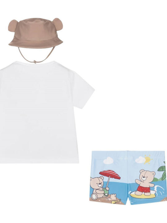 Mayoral Kids Swimwear Swimwear Set with Hat White