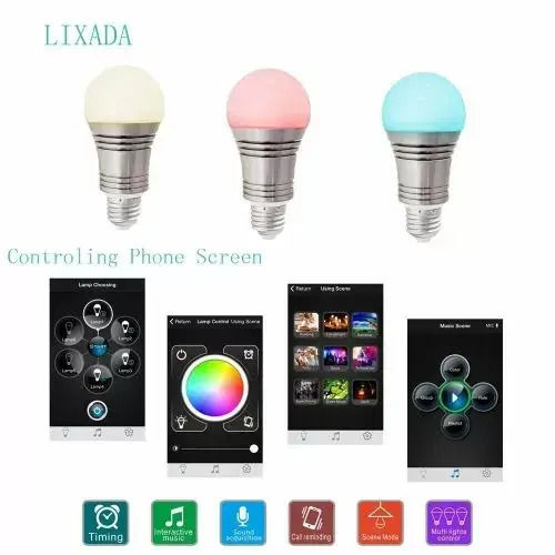 Smart Смарт крушка LED 7.5W за фасунга E27 RGBW 640лм Димируем