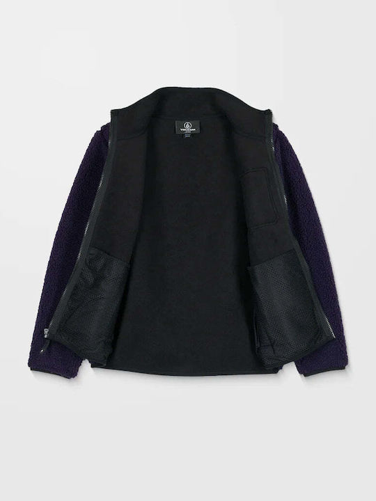 Kinder-Strickjacke Vlies Dunkles Lila Muzzer Fuzzar